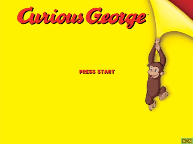 Title screen of the game Curious George on Nintendo GameCube