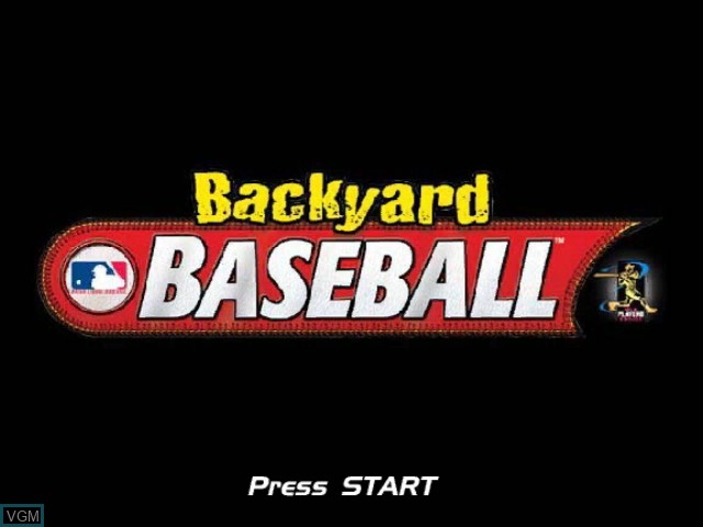 Title screen of the game Backyard Baseball on Nintendo GameCube