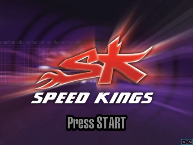 Title screen of the game Speed Kings on Nintendo GameCube