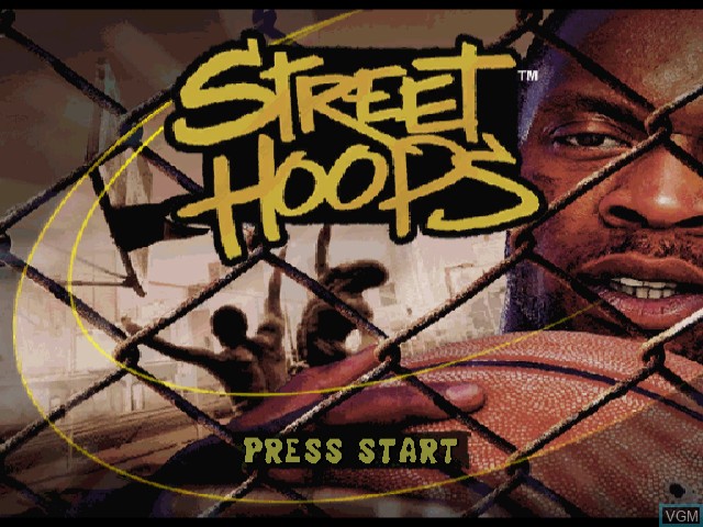 Title screen of the game Street Hoops on Nintendo GameCube