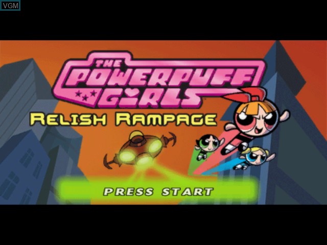 Title screen of the game Powerpuff Girls, The - Relish Rampage on Nintendo GameCube