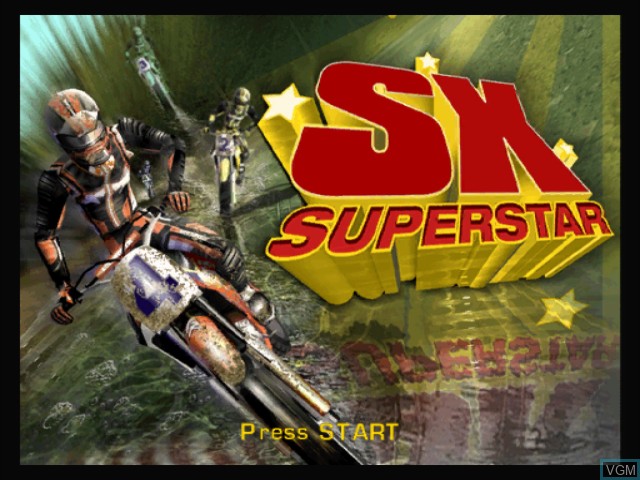 Title screen of the game SX Superstar on Nintendo GameCube