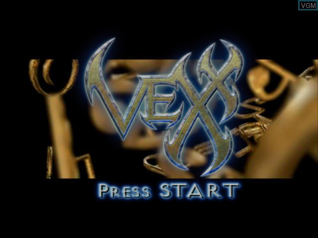 Title screen of the game Vexx on Nintendo GameCube