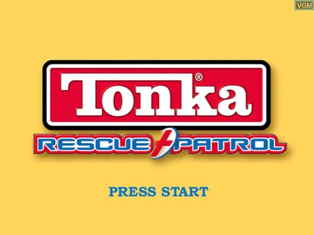 Title screen of the game Tonka - Rescue Patrol on Nintendo GameCube