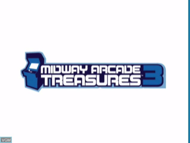 Title screen of the game Midway Arcade Treasures 3 on Nintendo GameCube