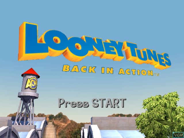 Title screen of the game Looney Tunes - Back in Action on Nintendo GameCube