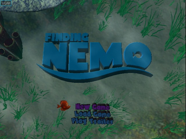 Title screen of the game Finding Nemo on Nintendo GameCube
