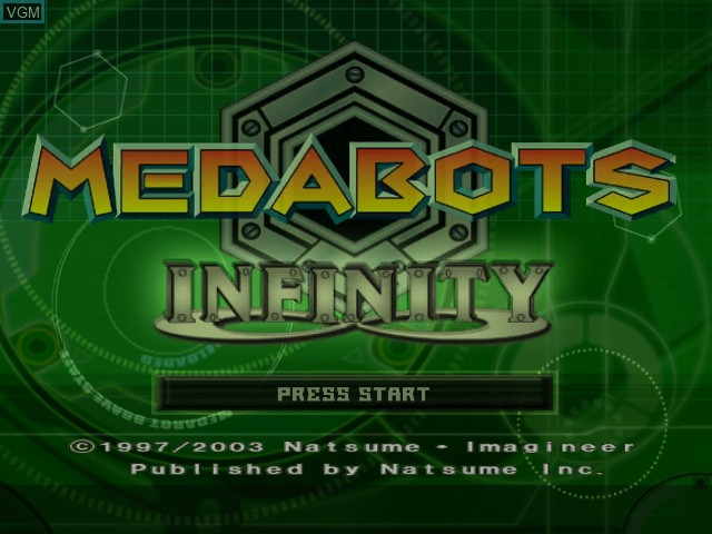 Title screen of the game Medabots - Infinity on Nintendo GameCube
