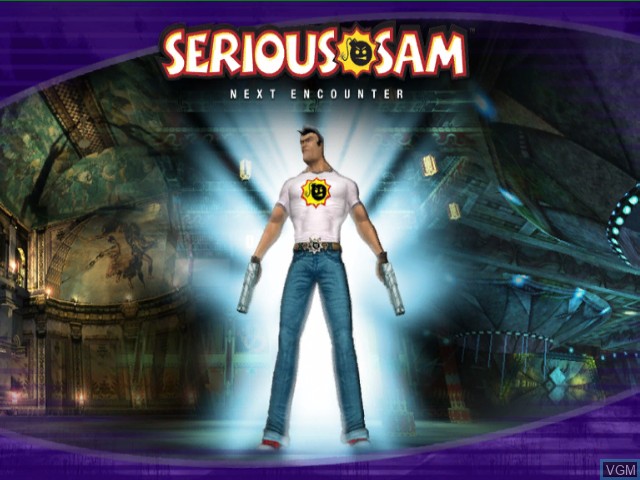 Title screen of the game Serious Sam - Next Encounter on Nintendo GameCube