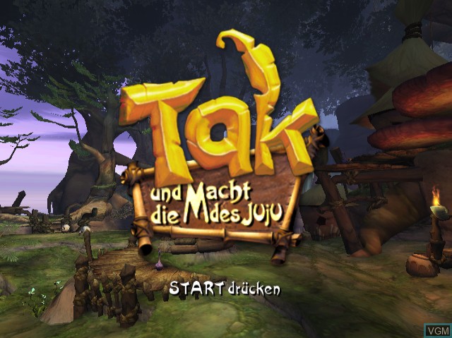 Title screen of the game Tak und die Macht des Juju on Nintendo GameCube