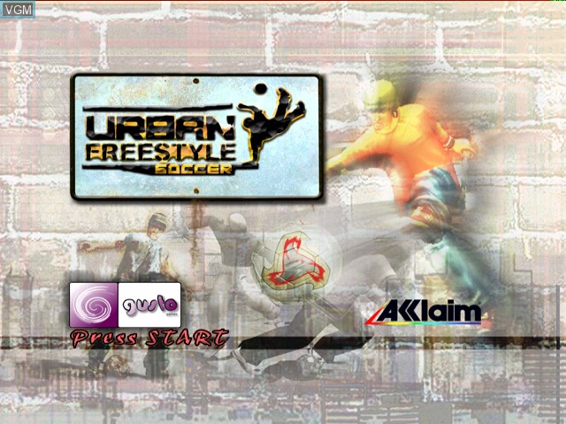 Title screen of the game Urban Freestyle Soccer on Nintendo GameCube