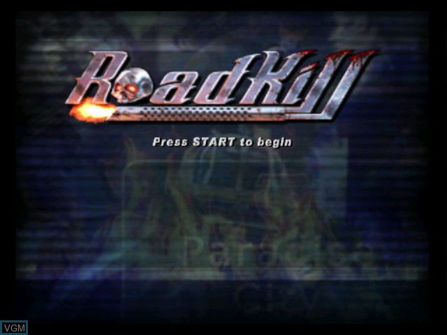 Title screen of the game RoadKill on Nintendo GameCube