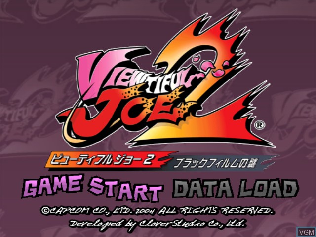 Title screen of the game Viewtiful Joe 2 - Black Film no Nazo on Nintendo GameCube