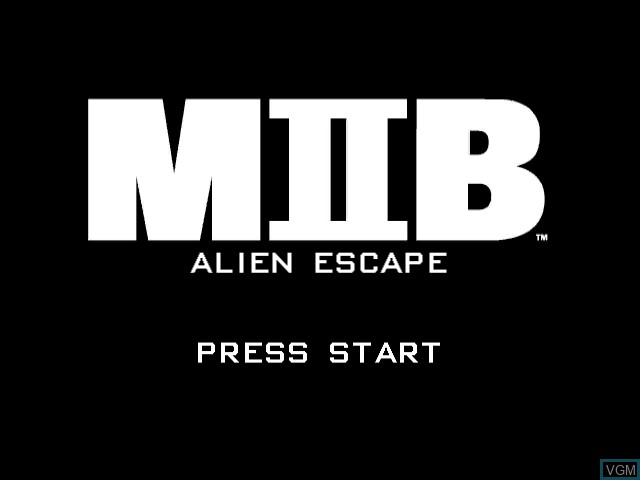 Title screen of the game Men in Black II - Alien Escape on Nintendo GameCube