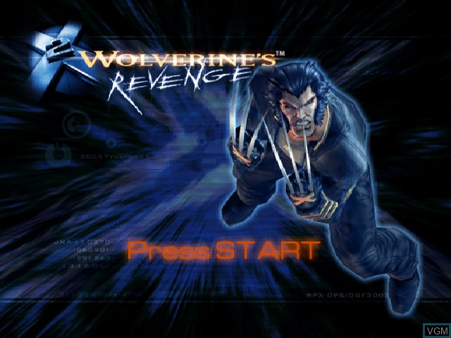 Title screen of the game X2 - Wolverine's Revenge on Nintendo GameCube
