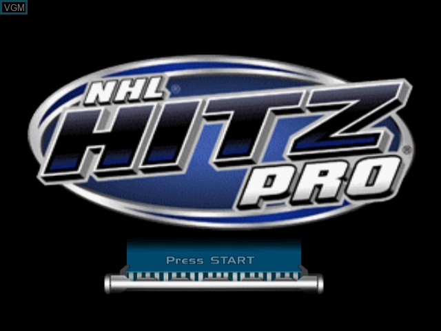 Title screen of the game NHL Hitz Pro on Nintendo GameCube
