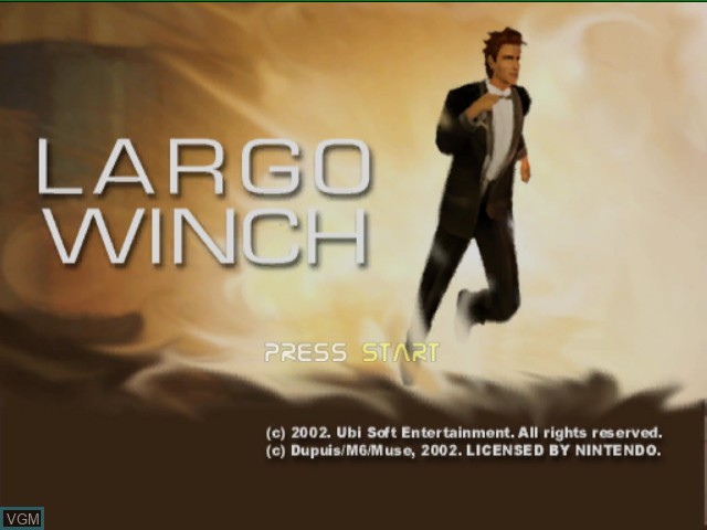 Title screen of the game Largo Winch - Empire Under Threat on Nintendo GameCube