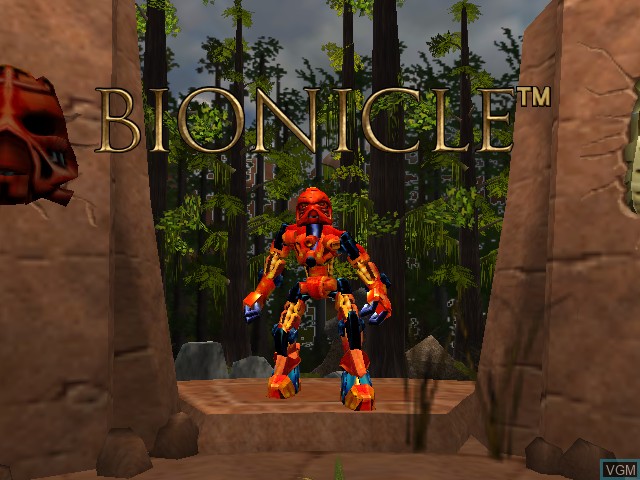 Title screen of the game Bionicle on Nintendo GameCube