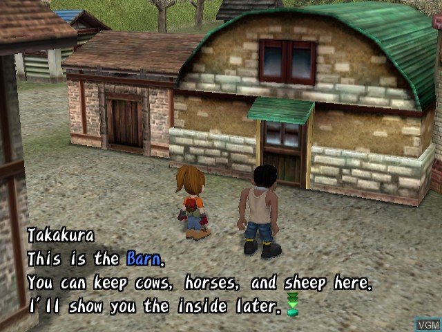 Menu screen of the game Harvest Moon - Another Wonderful Life on Nintendo GameCube