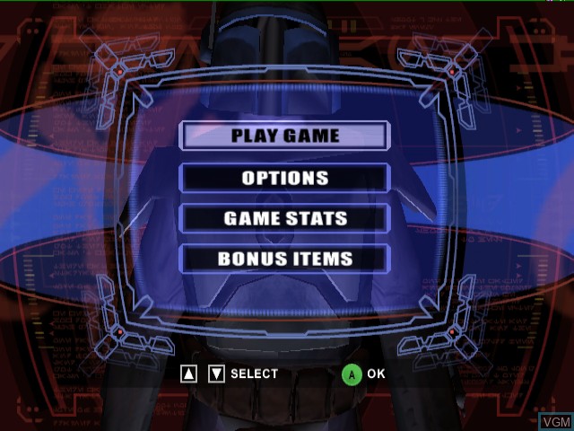 Menu screen of the game Star Wars - Bounty Hunter on Nintendo GameCube