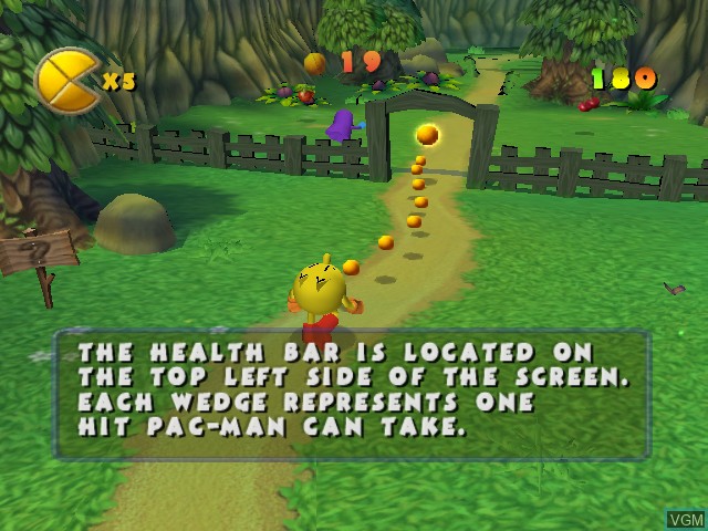 Menu screen of the game Pac-Man World 2 on Nintendo GameCube