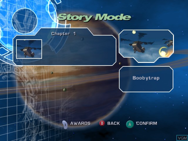 Menu screen of the game Robotech - Battlecry on Nintendo GameCube