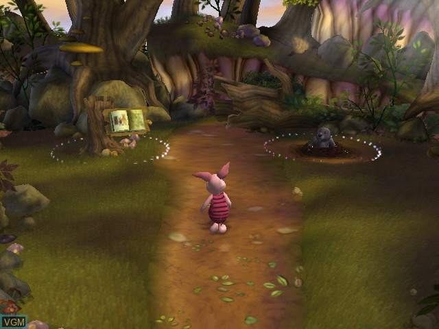 Menu screen of the game Piglet's Big Game on Nintendo GameCube