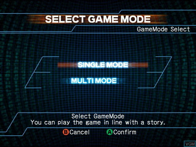 Menu screen of the game Phantasy Star Online Episode I & II Plus on Nintendo GameCube