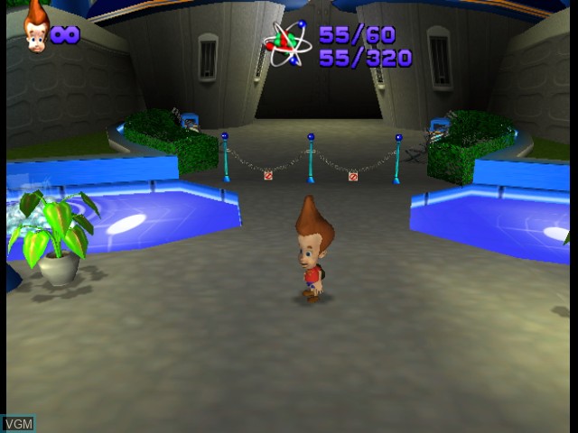In-game screen of the game Jimmy Neutron Boy Genius on Nintendo GameCube