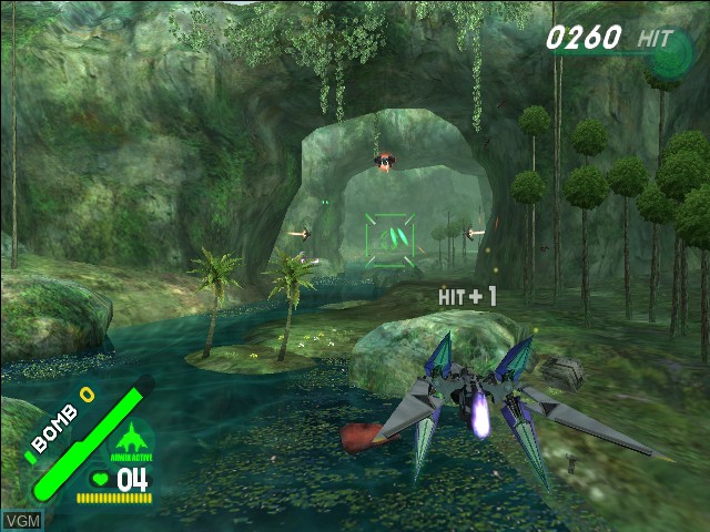In-game screen of the game Star Fox - Assault on Nintendo GameCube