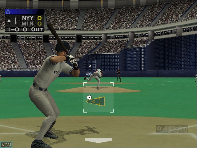 In-game screen of the game All-Star Baseball 2003 on Nintendo GameCube