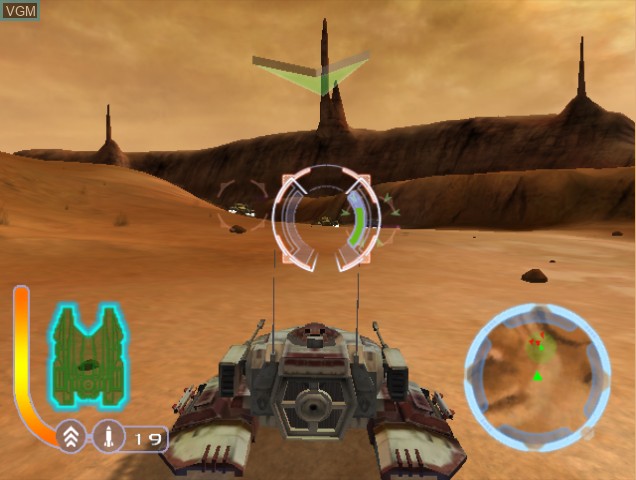 In-game screen of the game Star Wars - The Clone Wars on Nintendo GameCube