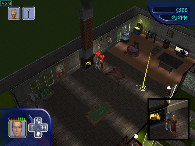 In-game screen of the game Sims, The on Nintendo GameCube