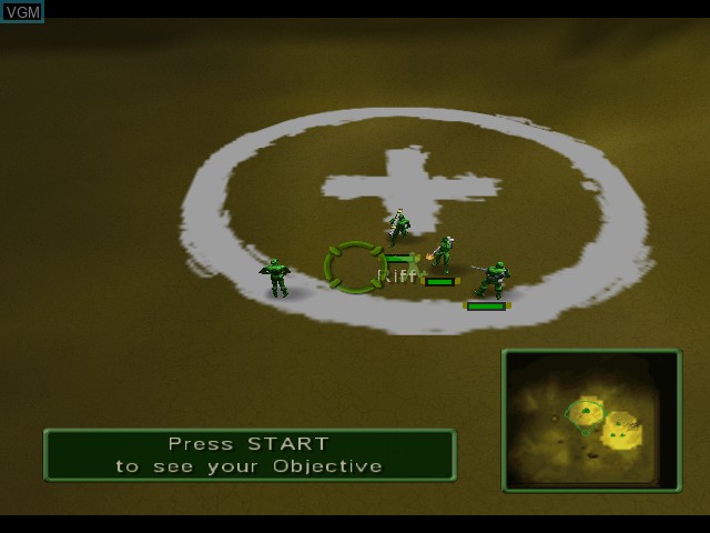 In-game screen of the game Army Men - RTS on Nintendo GameCube