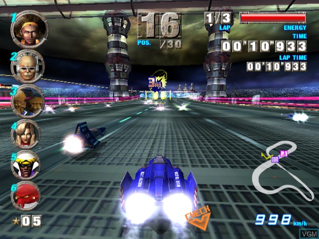In-game screen of the game F-Zero GX on Nintendo GameCube