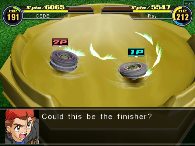 In-game screen of the game BeyBlade VForce - Super Tournament Battle on Nintendo GameCube