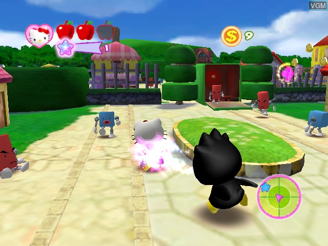 In-game screen of the game Hello Kitty - Roller Rescue on Nintendo GameCube