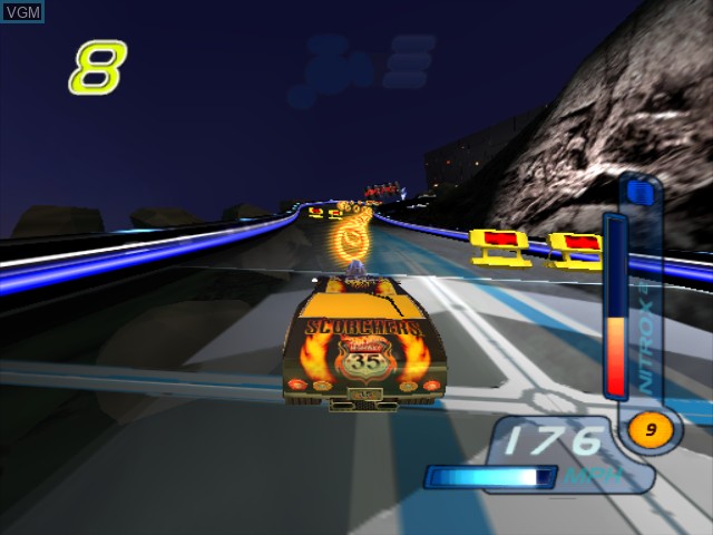 In-game screen of the game Hot Wheels - World Race on Nintendo GameCube