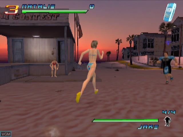 In-game screen of the game Charlie's Angels on Nintendo GameCube