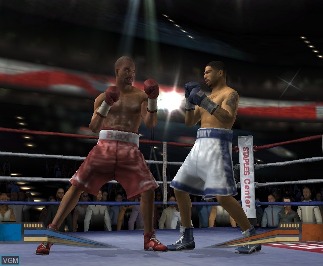 In-game screen of the game Fight Night Round 2 on Nintendo GameCube
