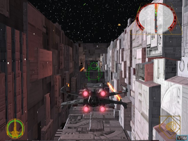 In-game screen of the game Star Wars Rogue Squadron II - Rogue Leader on Nintendo GameCube