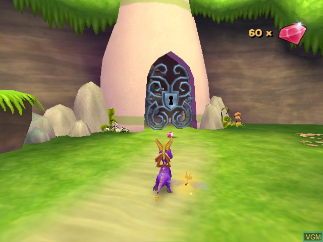 In-game screen of the game Spyro - A Hero's Tail on Nintendo GameCube
