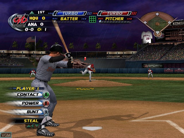 In-game screen of the game MLB Slugfest 20-04 on Nintendo GameCube