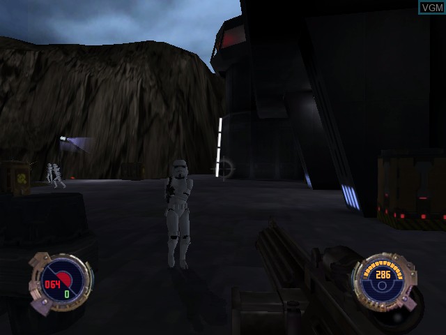In-game screen of the game Star Wars Jedi Knight II - Jedi Outcast on Nintendo GameCube