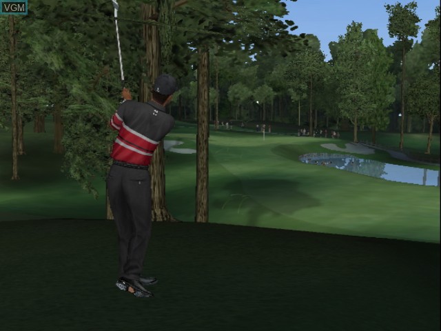 In-game screen of the game Tiger Woods PGA Tour 2004 on Nintendo GameCube