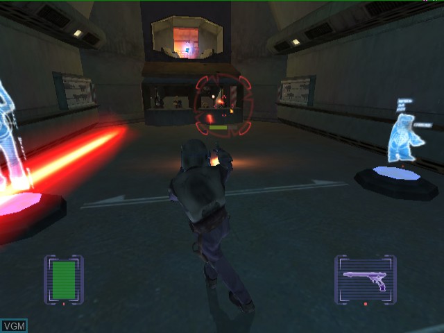 In-game screen of the game Star Wars - Bounty Hunter on Nintendo GameCube