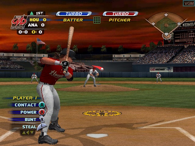 In-game screen of the game MLB Slugfest 20-03 on Nintendo GameCube