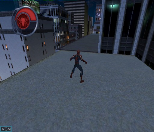 In-game screen of the game Spider-Man 2 on Nintendo GameCube
