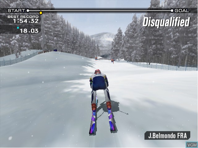 In-game screen of the game ESPN International Winter Sports 2002 on Nintendo GameCube