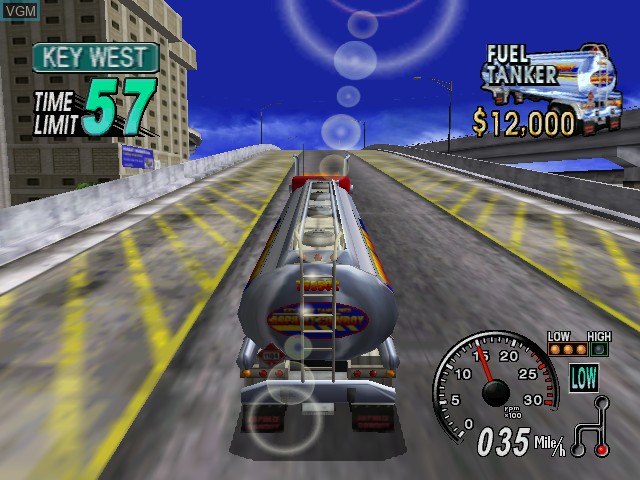 In-game screen of the game 18 Wheeler - American Pro Trucker on Nintendo GameCube